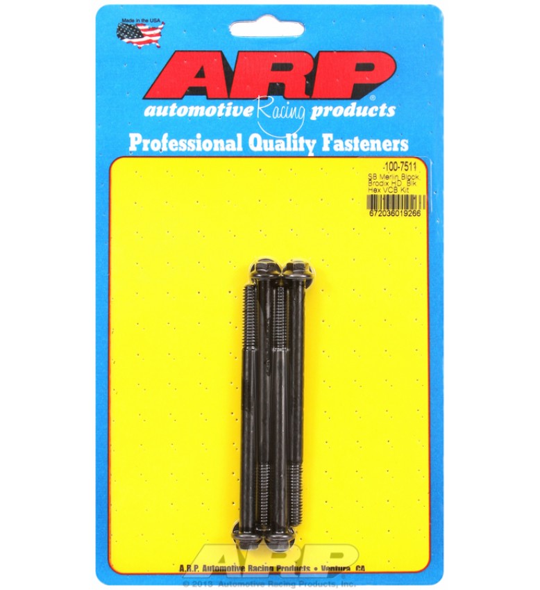 ARP Hardware - Merlin block, Brodix head SB  hex valve cover bolt kit