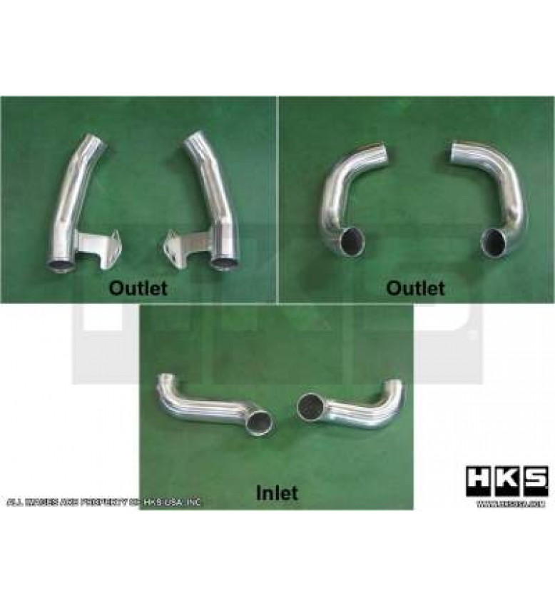 I/C PIPE KIT (R35) GT-R; Polished Aluminum (2 Inlet / 4 Outlet) (2009-2010)