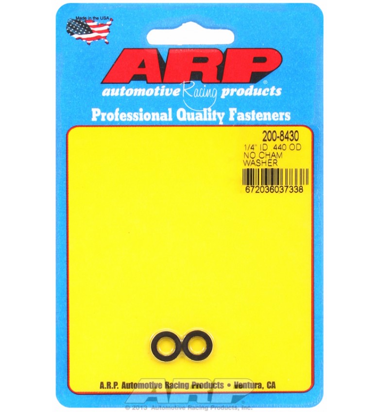 ARP Hardware - 1/4 ID .440 OD no chamfer black washers