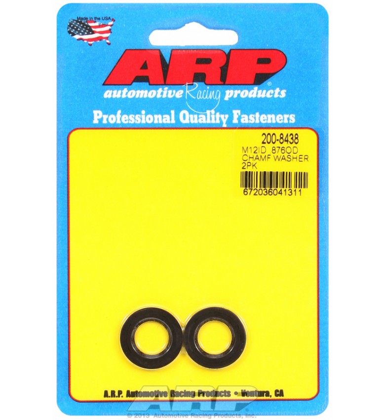 ARP Hardware - M12 ID .876 OD chamfer black washer