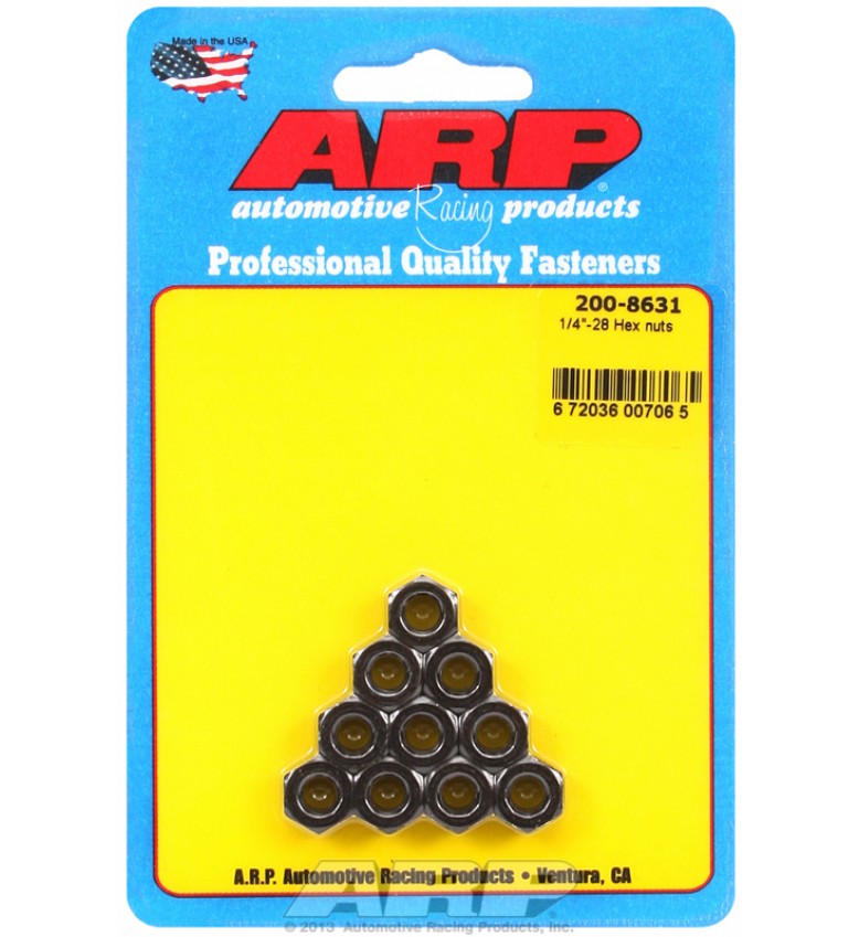 ARP Hardware - 1/4-28 hex nut kit