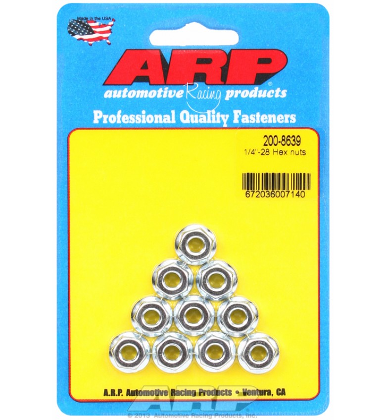 ARP Hardware - 1/4-28 hex nut kit