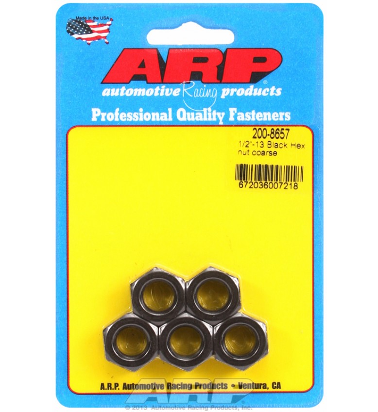 ARP Hardware - 1/2-13 black coarse hex nut kit