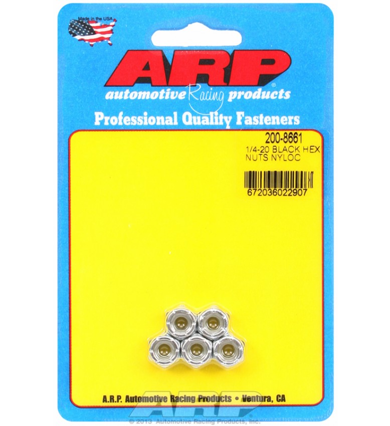 ARP Hardware - 1/4-20 cad coarse nyloc hex nut kit