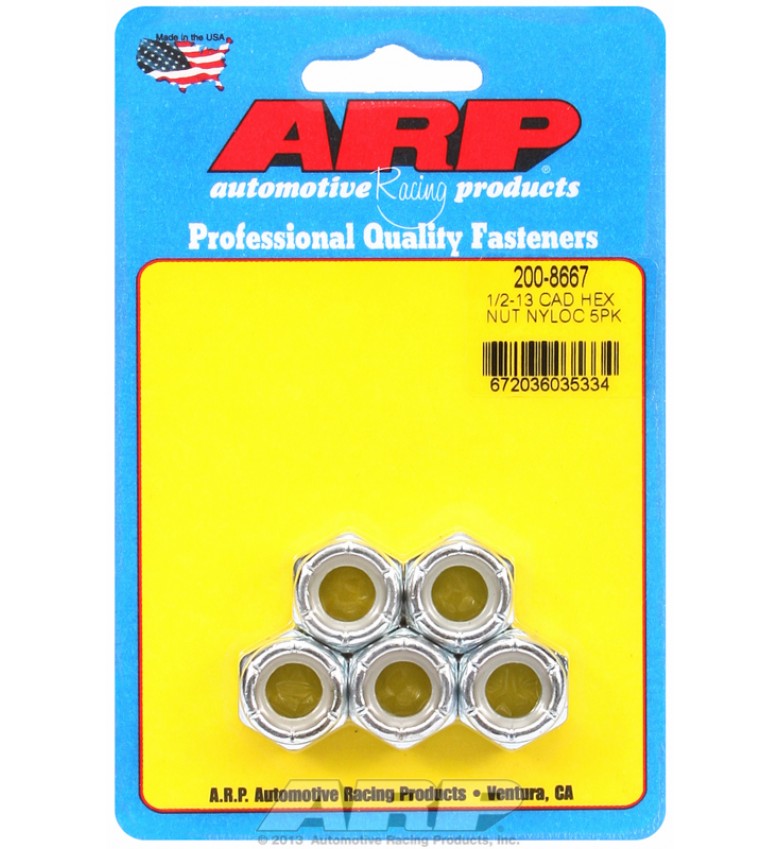 ARP Hardware - 1/2-13 cad coarse nyloc hex nut kit