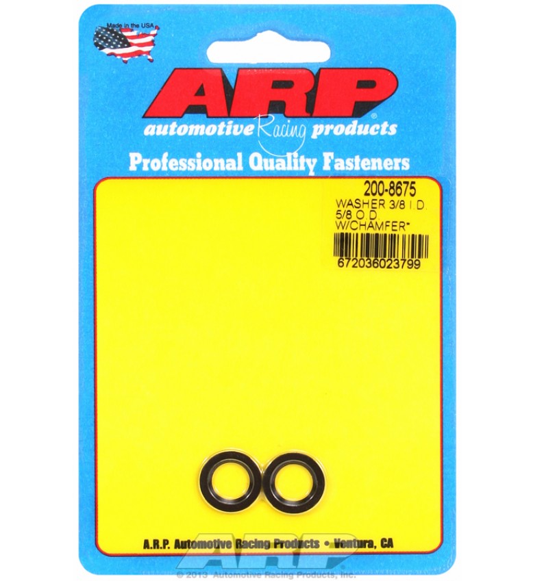 ARP Hardware - 3/8 ID 5/8 OD machined chamfer black washers