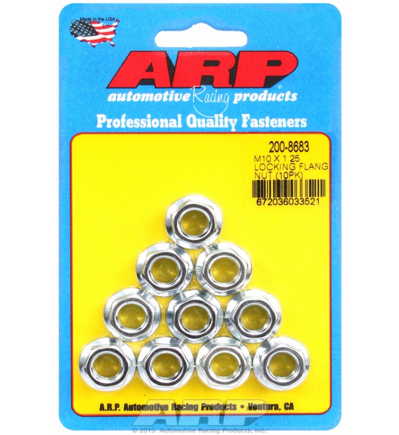 ARP Hardware - M10 X 1.25 locking flange nut kit
