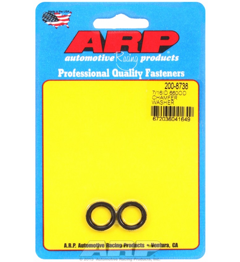ARP Hardware - 7/16 ID .660 OD  chamfer black washers
