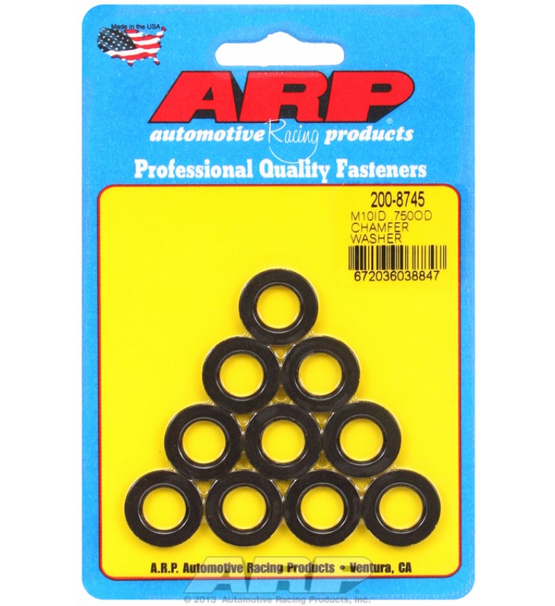 ARP Hardware - M10 ID .750 OD chamfer black washers