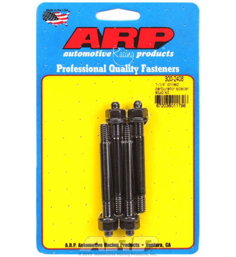 ARP Hardware - 1-1/4" drilled carburetor spacer stud kit