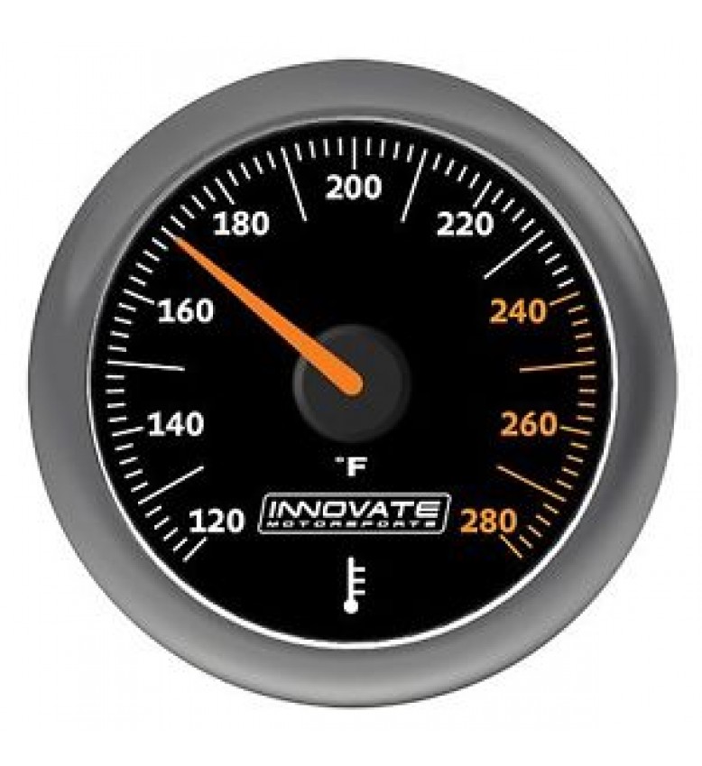 Innovate Motorsports - MTX Analog, Fluid Temp (oil, water, etc) Gauge Kit, Black Dial *NEW!