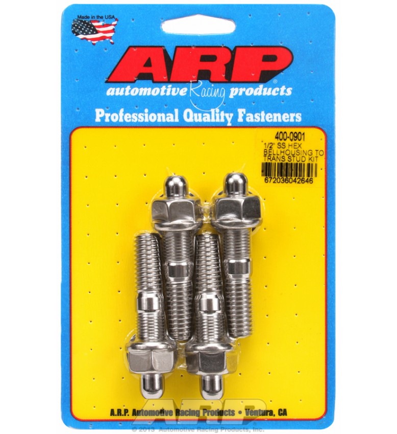 ARP Hardware - 1/2" SS hex bellhousing to trans stud kit