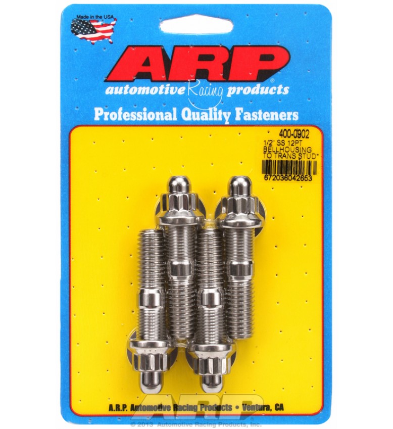 ARP Hardware - 1/2" SS 12pt bellhousing to trans stud kit