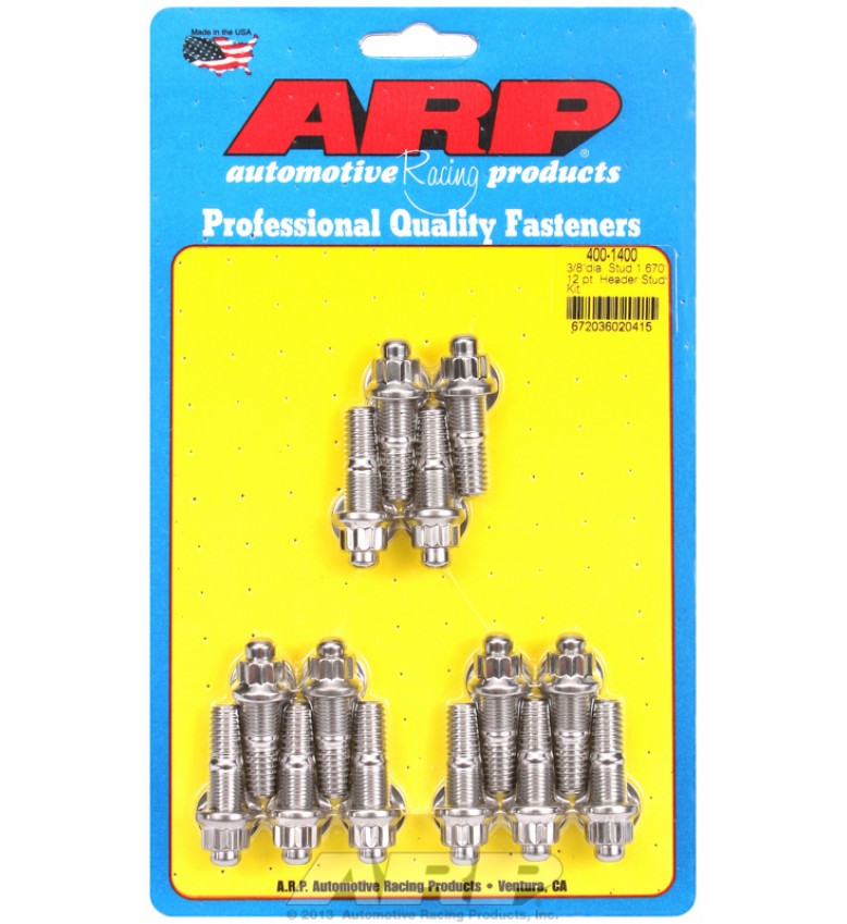 ARP Hardware - 3/8 x .750 SS 12pt header stud kit