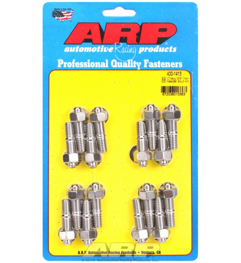 ARP Hardware - BB Chevy 3/8 hex SS header stud kit