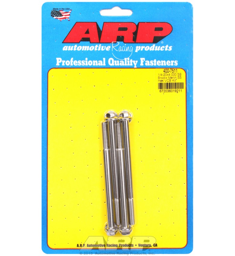 ARP Hardware - Merlin block, Brodix head SB  hex valve cover bolt kit