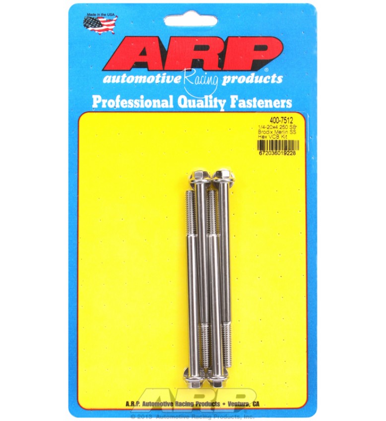 ARP Hardware - Merlin block, Brodix head SB  hex valve cover bolt kit
