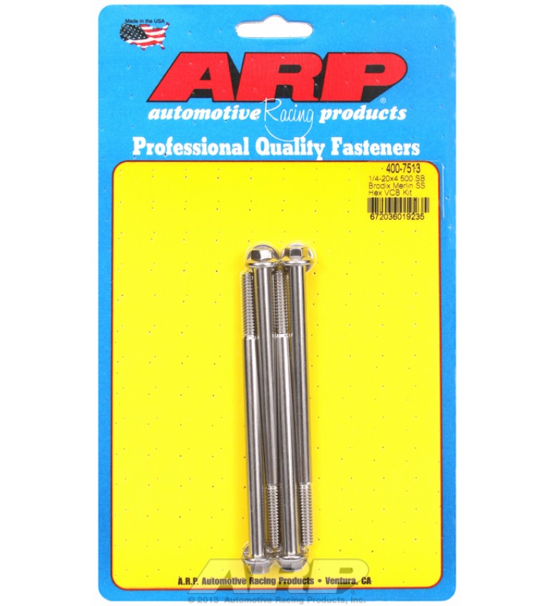 ARP Hardware - Merlin block, Brodix head SB  hex valve cover bolt kit