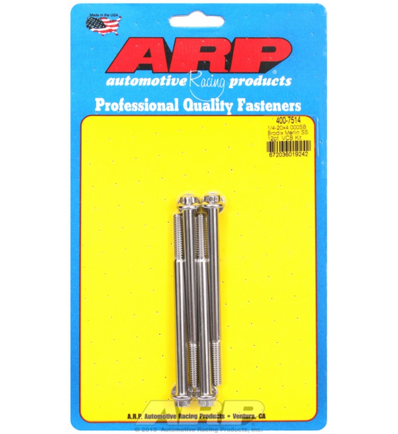 ARP Hardware - Merlin block, Brodix head SB 12pt valve cover bolt kit