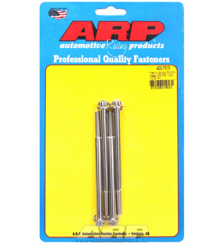 ARP Hardware - Merlin block, Brodix head SB 12pt valve cover bolt kit