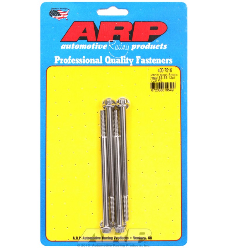 ARP Hardware - Merlin block, Brodix head SB 12pt valve cover bolt kit