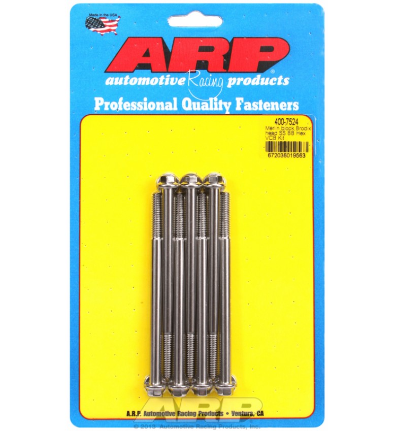 ARP Hardware - Merlin block, Brodix head BB  hex valve cover bolt kit