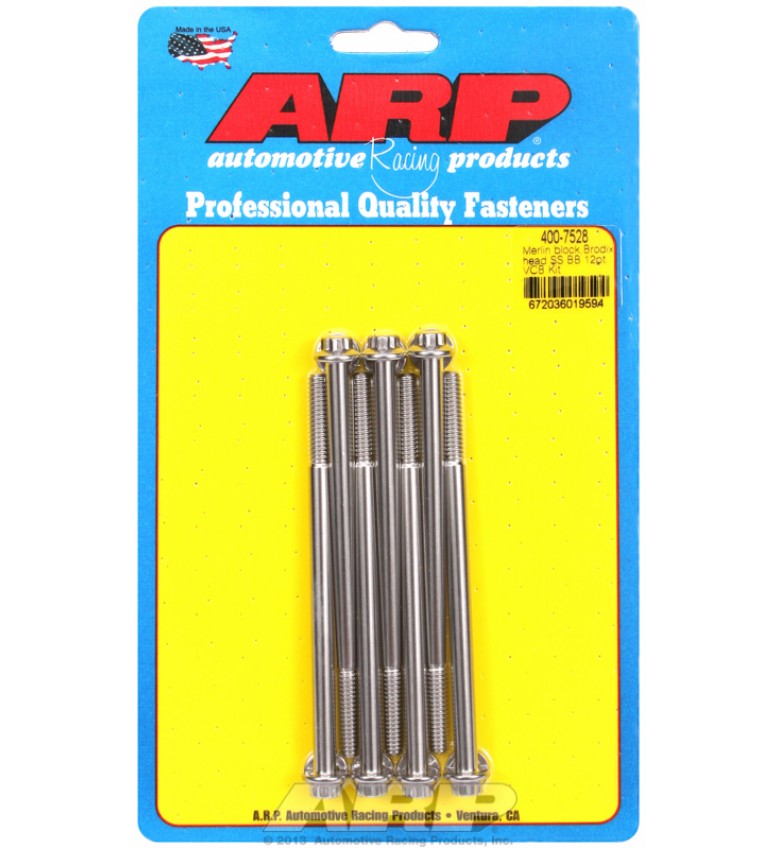ARP Hardware - Merlin block, Brodix head BB 12pt valve cover bolt kit