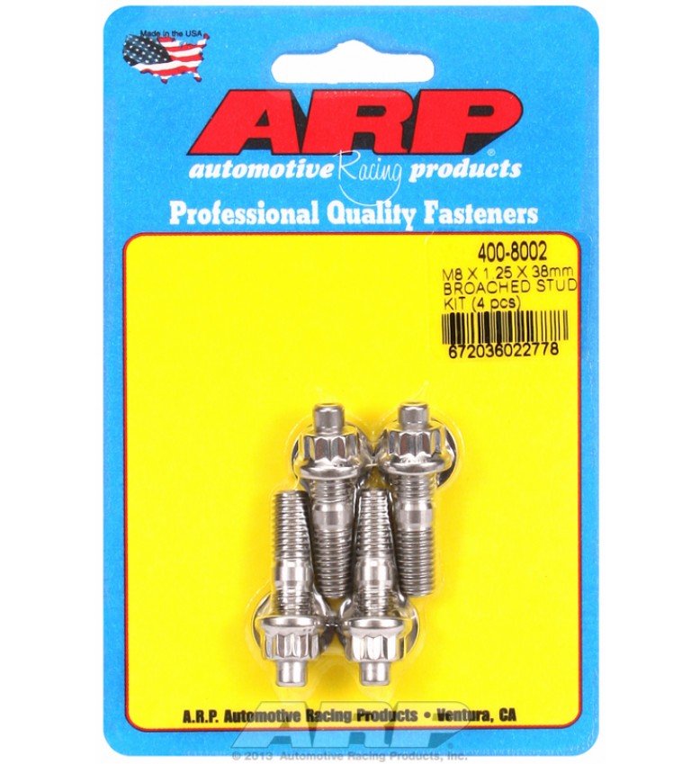 ARP Hardware - M8 X 1.25 X 38mm broached stud kit - 4pcs