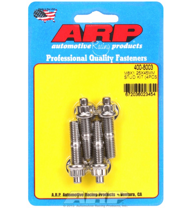 ARP Hardware - M8 X 1.25 X 45mm broached stud kit - 4pcs