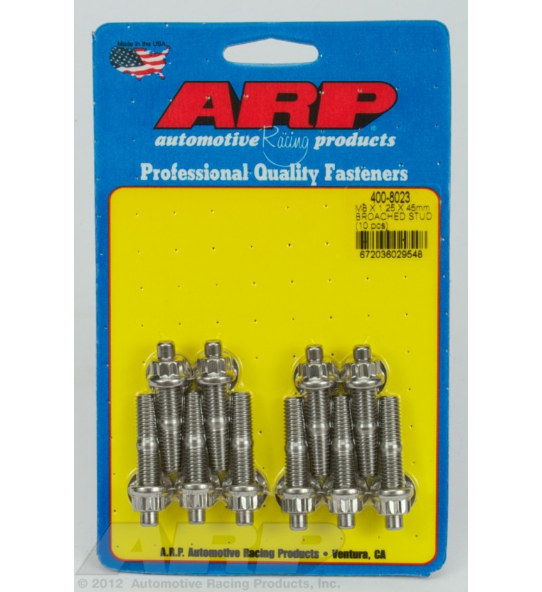 ARP Hardware - M10 X 1.25/1.50 X 48mm broached stud kit 8pcs