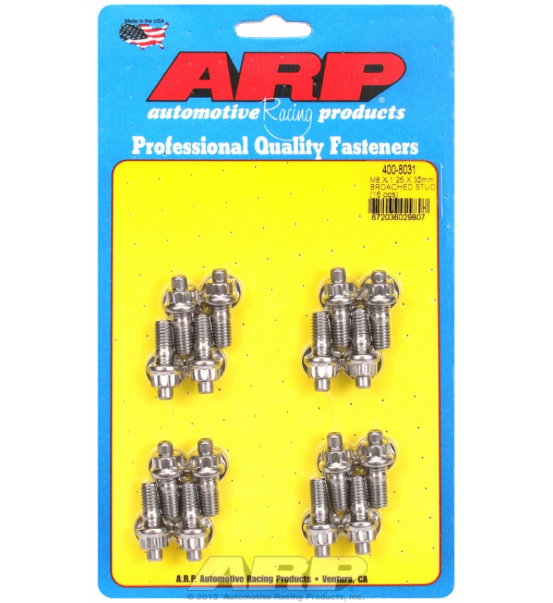 ARP Hardware - M8 X 1.25 X 32mm broached stud kit - 16pcs