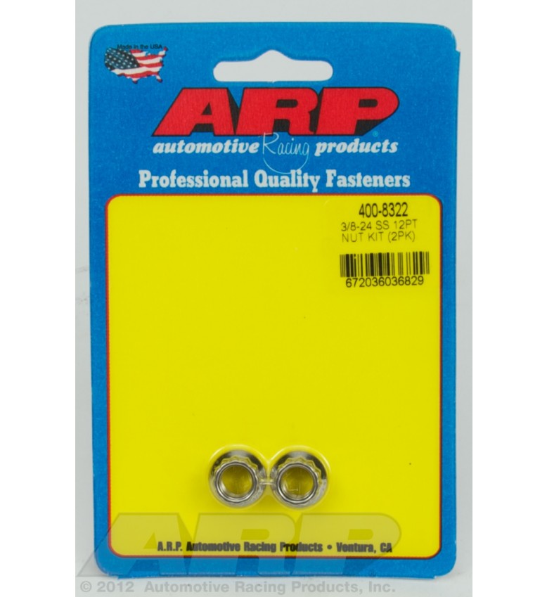 ARP Hardware - M8 X 1.25 SS M10 socket 12pt nut kit