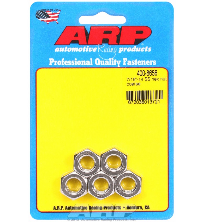 ARP Hardware - 7/16-14 SS coarse hex nut kit