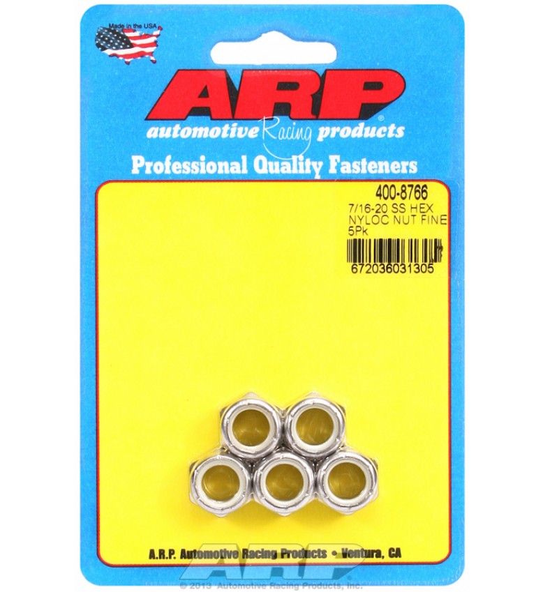 ARP Hardware - 7/16-20 SS fine hex nut kit