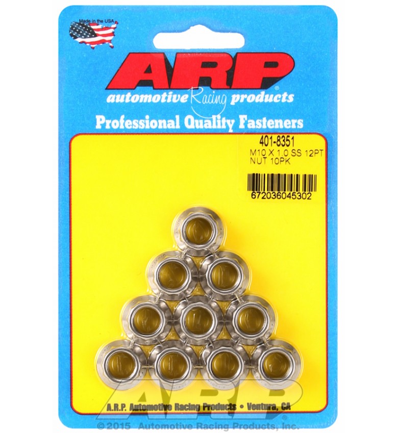 ARP Hardware - 3/8-16 SS 12pt nut kit