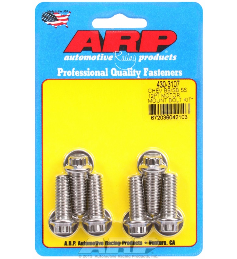 ARP Hardware - Chevy 12pt motor mount bolt kit with energy suspension mounts