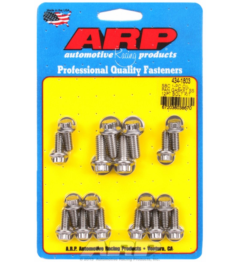 ARP Hardware - SB Chevy 1-pc SS 12pt oil pan gasket bolt kit