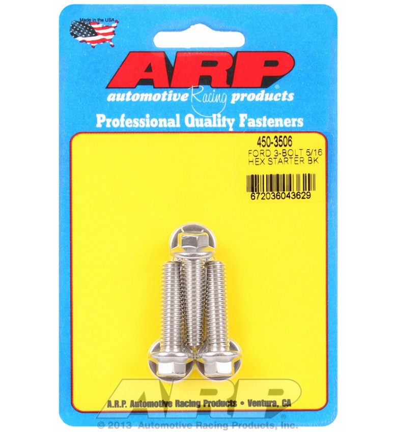 ARP Hardware - Ford SS 3-bolt 5/16" hex starter bolt kit