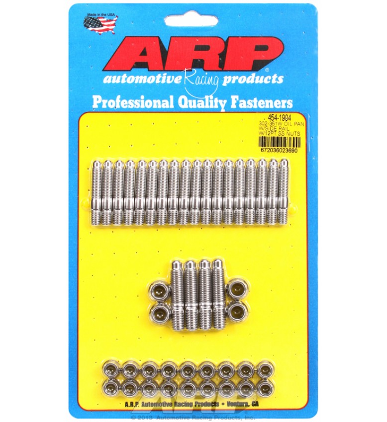 ARP Hardware - Ford 302/351W oil pan stud kit, w/side rail 