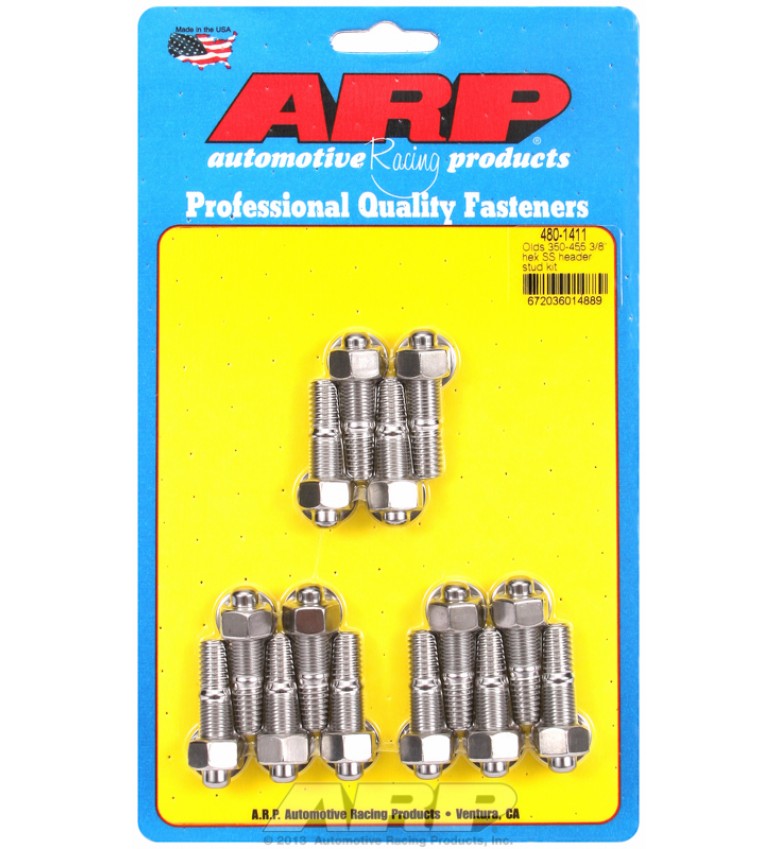 ARP Hardware - Olds 350-455 3/8" hex SS header stud kit