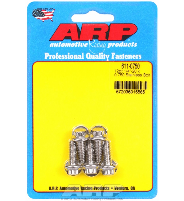 ARP Hardware - 1/4-20 x 0.750 12pt SS bolts