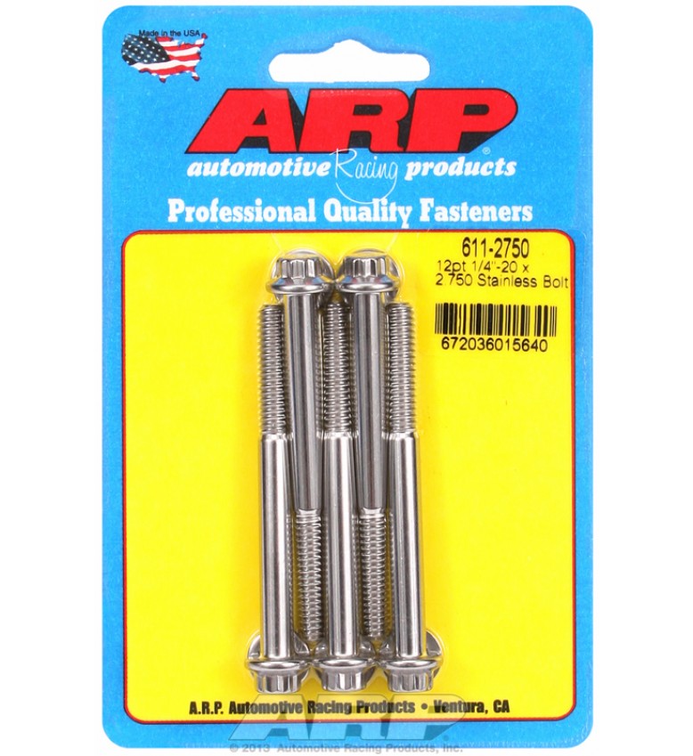 ARP Hardware - 1/4-20 x 2.750 12pt SS bolts