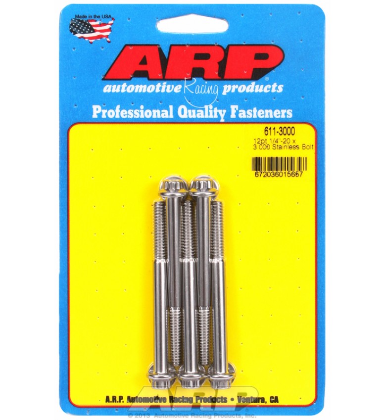 ARP Hardware - 1/4-20 x 3.000 12pt SS bolts