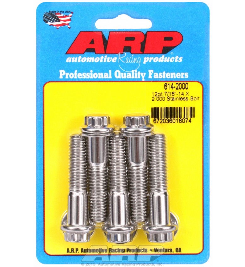 ARP Hardware - 7/16-14 X 2.000 12pt 1/2 wrenching SS bolts