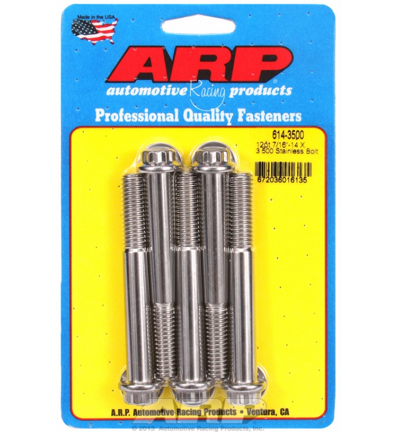 ARP Hardware - 7/16-14 X 3.500 12pt 1/2 wrenching SS bolts
