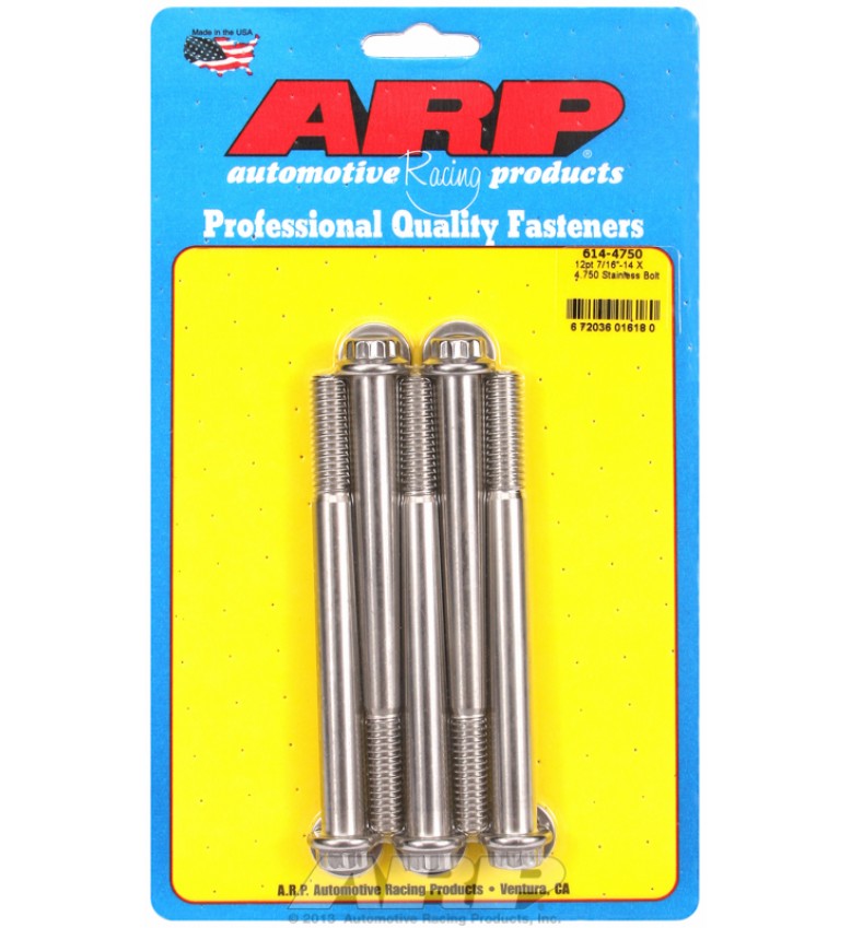ARP Hardware - 7/16-14 X 4.750 12pt 1/2 wrenching SS bolts