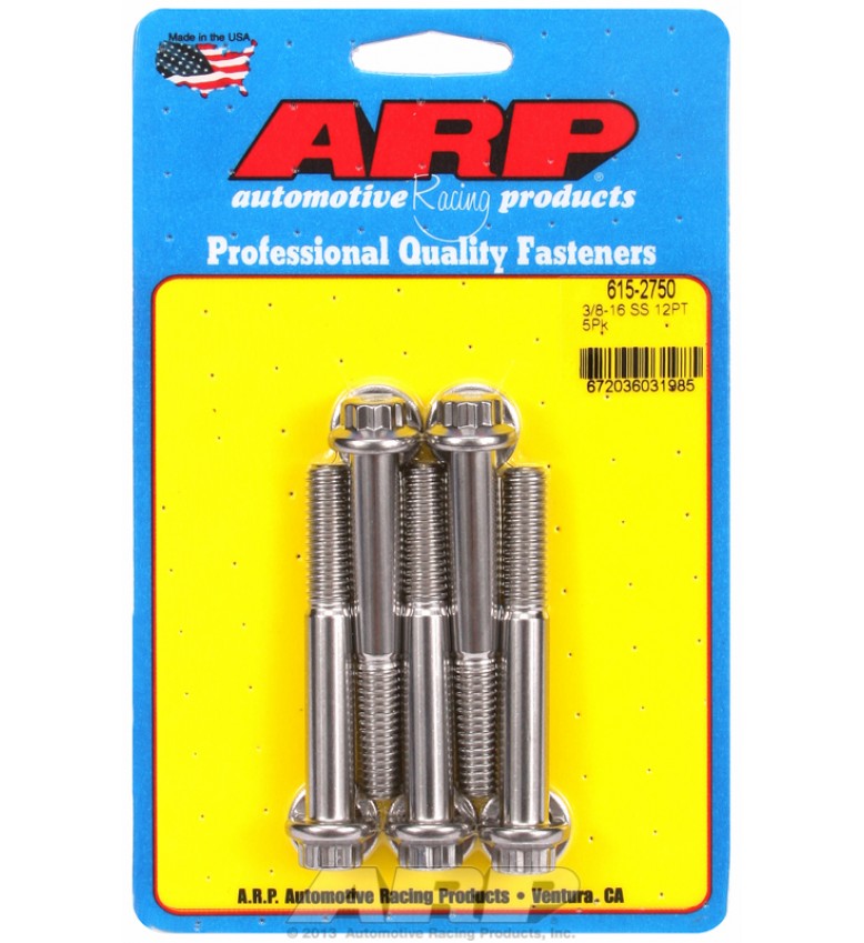 ARP Hardware - 3/8-16 x 2.750 12pt 7/16 wrenching SS bolts