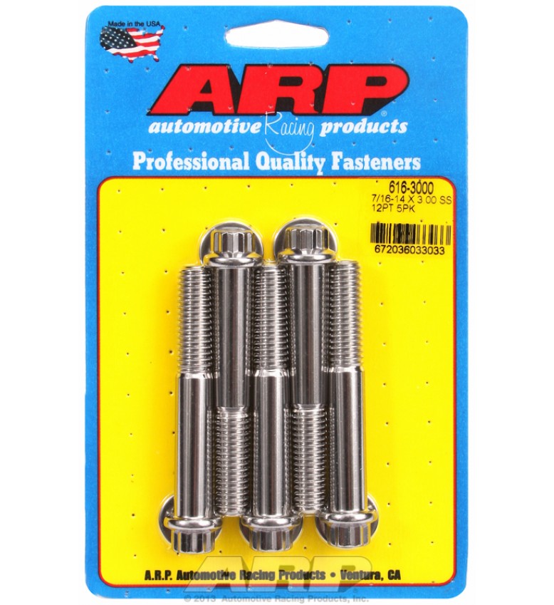 ARP Hardware - 7/16-14 X 3.000 12pt SS bolts