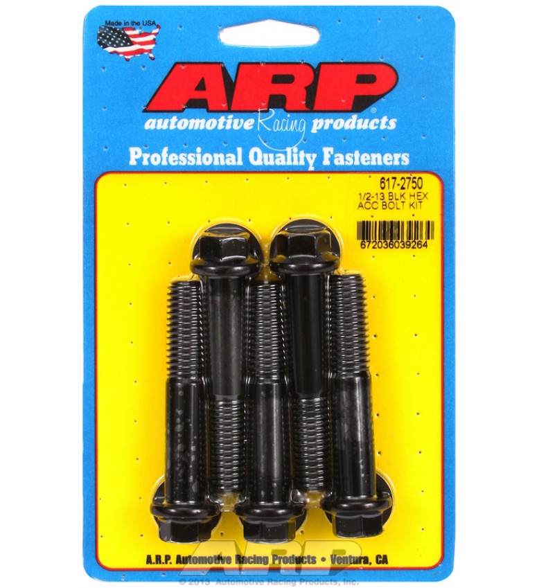 ARP Hardware - 1/2-13 x 2.750 hex black oxide bolts