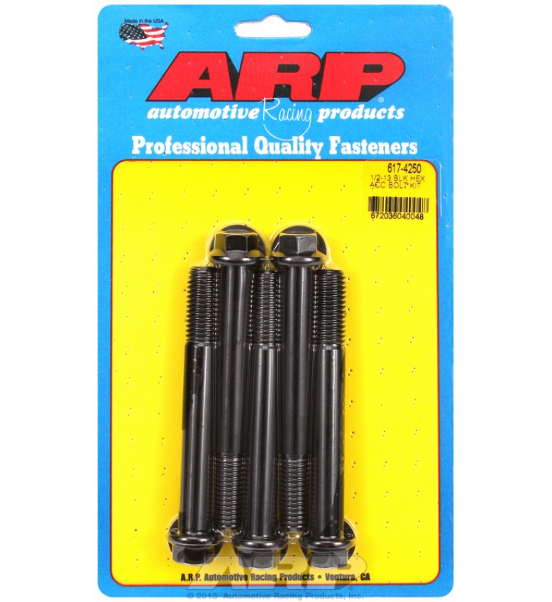 ARP Hardware - 1/2-13 x 4.250 hex black oxide bolts